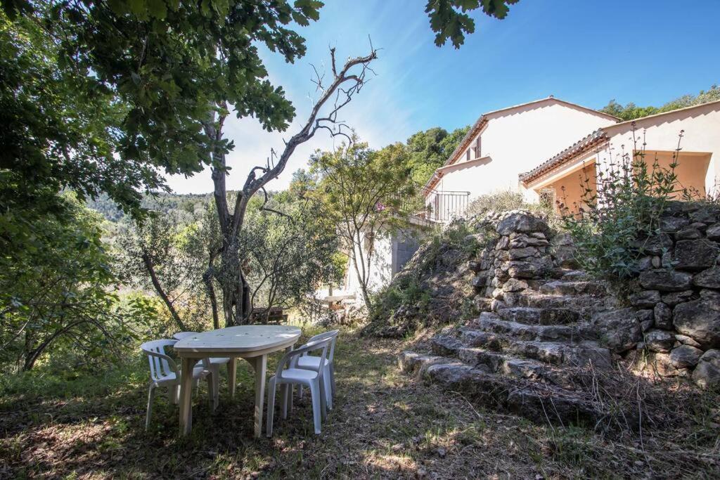 Bas De Villa Au Milieu Des Oliviers. Chateauneuf-Villevieille Exteriér fotografie